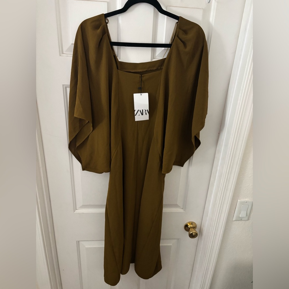 Zara Olive Green Dress